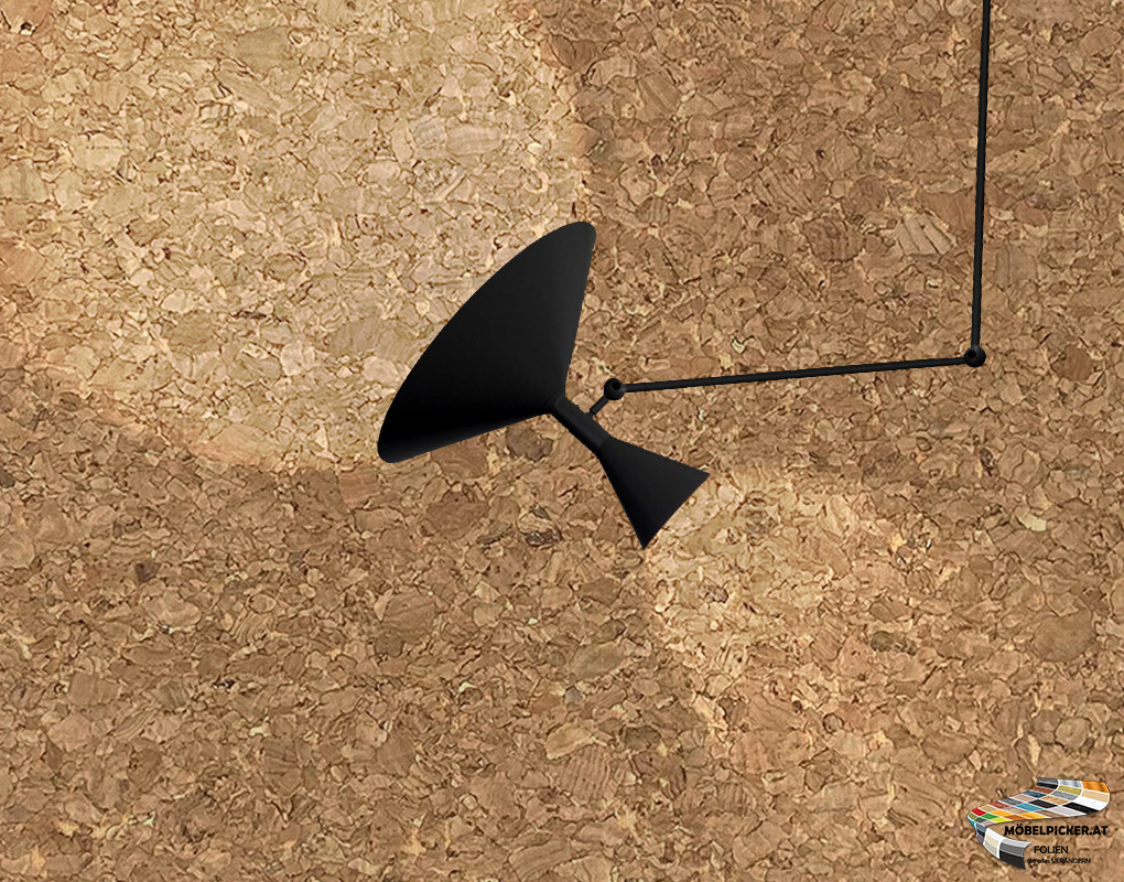 Textur: Kork grob MPCOR70 Folie für Esstisch, Wohnzimmertisch, Küchentisch, Tische, Sideboard und Schlafzimmerschränke Alternativbezeichnungen: Kork, corc