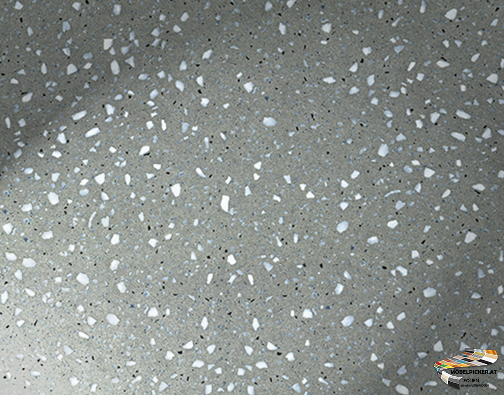 Stein: Terrazzo hellgrau Eisglanz MPNS896 für Kästen, Wände, Fronten, Küchenfronten, Fliesen, Glas, Fensterrahmen, Küchenarbeitsplatten